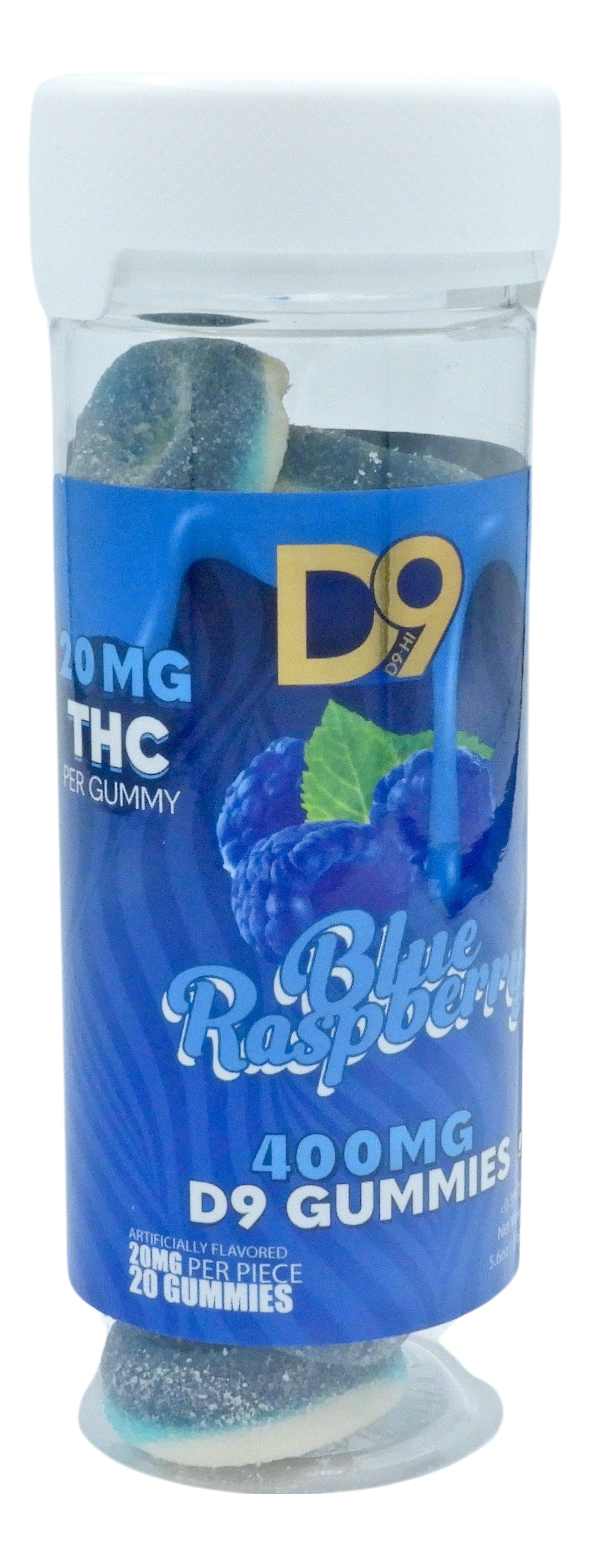 D9 Blue Raspberry 400MG Gummies