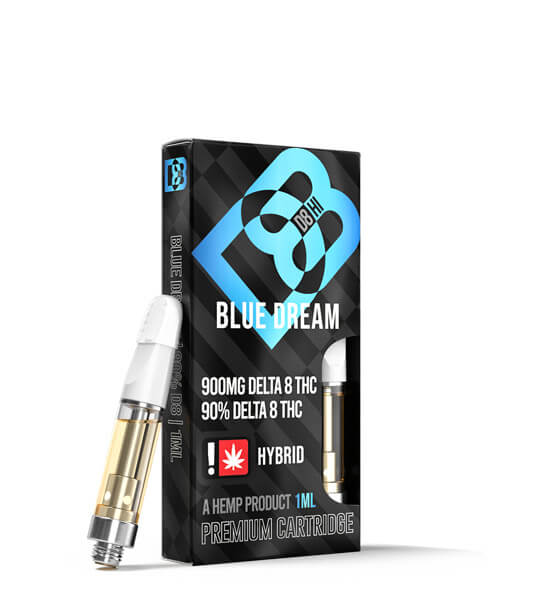 Delta 8 Blue Dream THC 900mg Threaded Cartridge by D8 hi