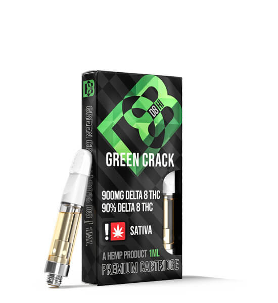 D8-HI Green Crack delta 8 THC 900mg Threaded Cartridge